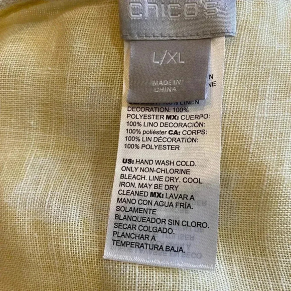 Chicos Linen Paisley Ruana Wrap - Picture 6 of 6